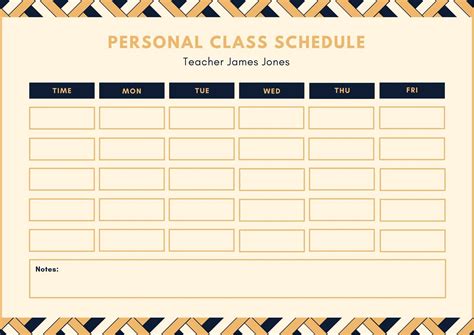 Schedule Templates Aesthetic