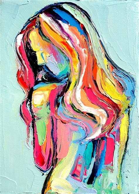 Femme Large X Abstract Nude Print Reproduction By Aja Etsy