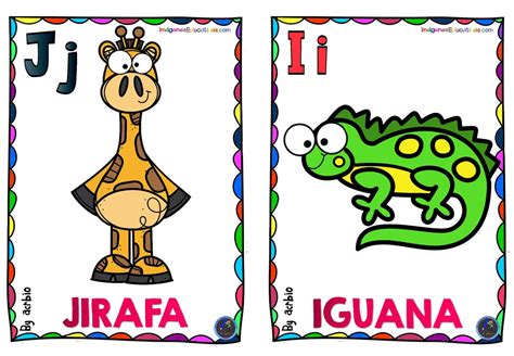 Abecedario De Animales En Tarjetas Para Plastificar 1 5 Imagenes