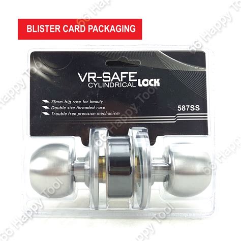 Cylindrical Door Lock 587SS VRSAFE Stainless Steel Lock Set Door Knob