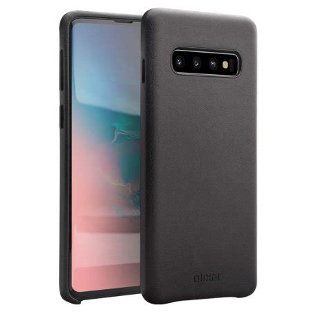 Olixar Genuine Leather Samsung Galaxy S10 Plus Case Black