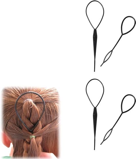 Topsy Tail Hair Tool Hair Looping Tool 4PCS Pony Tail Hair Styling