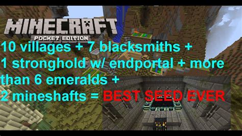 Mcpe Best Seed Ever Villages Blacksmiths Stronghold W