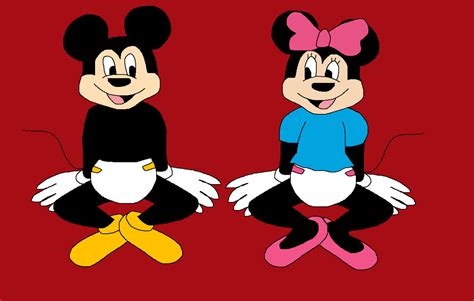 Diapered Mickey And Minnie Mouse By Mojo1985 On Deviantart