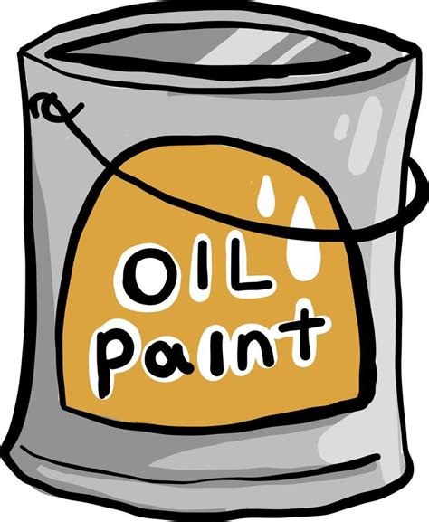 Oil paint can, illustration, vector on white background 13766996 Vector ...