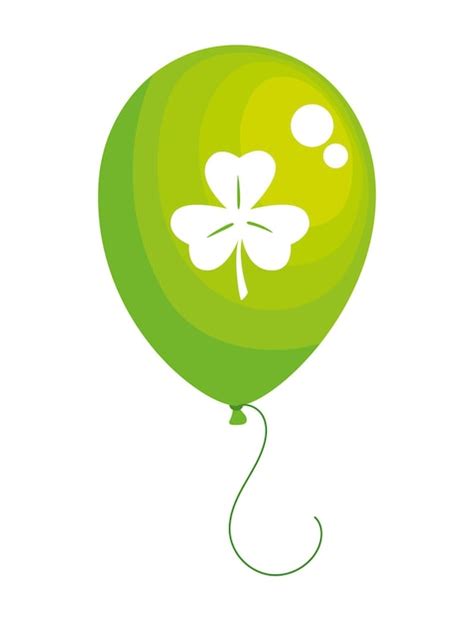 Free Vector Clover In Green Balloon Helium Icon