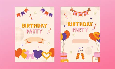 Party invitation template. Birthday party design 46021256 Vector Art at Vecteezy