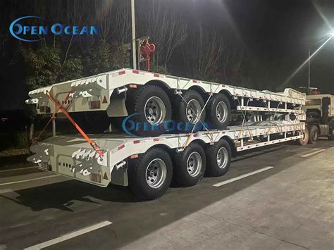 New Axle Ton Heavy Duty Gooseneck Low Loader Lowbed Lowboy