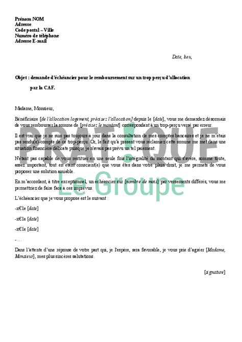 moratoire de paiement modèle lettre