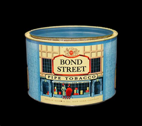 Philip Morris Bond Street Pipe Tobacco Round Tin With Lid Made In USA