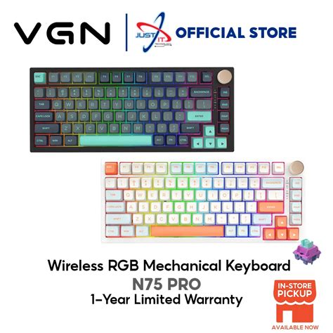 Vgn N Pro Tri Mode Hot Swappable Rgb Mechanical Keyboard Carribean Blue Jelly Orange