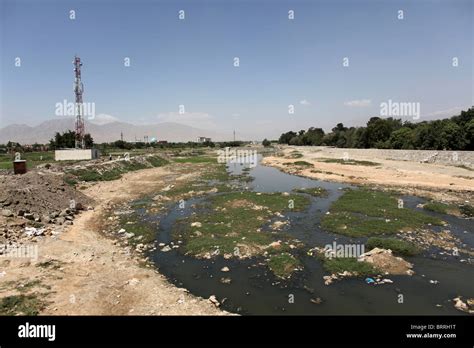 dried up kabul river, kabul, Afghanistan Stock Photo - Alamy