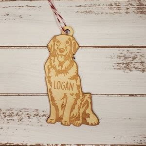 Golden Retriever Ornament, Retriever Christmas Ornament, Golden ...