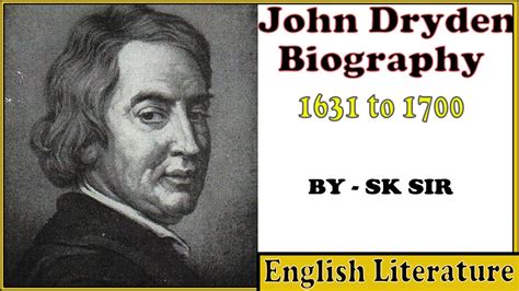 John Dryden Biography History 0f English Literature Exam For NTA