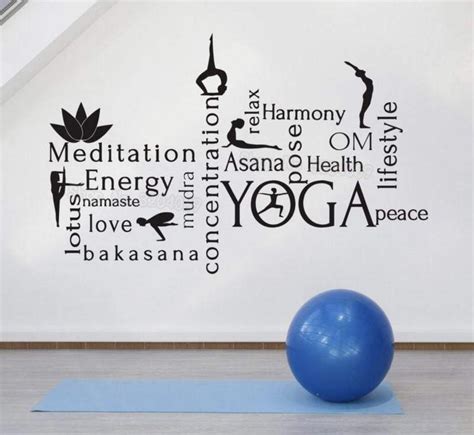 Yoga Vinyl Wall Decal Yoga Studio Sign Wall Decor Namaste Etsy Artofit