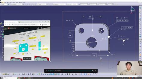 EJERCICIO 1 FTA FUNCTIONAL TOLERANCING AND ANNOTATION CATIA V5 YouTube