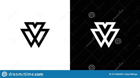 Modern And Sophisticated VW Logo Design Cartoon Vector | CartoonDealer ...