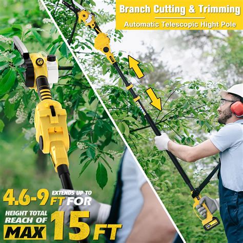 2 In 1cordless Pole Saw And Mini Chainsaw Imoumlive Brushless Chainsaw 6 9 Lb Lightweight 21v