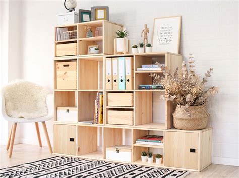 Cube De Rangement En Pin Massif Dinamic Simple