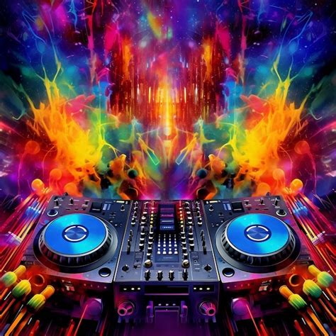 Fondo Con Volante De Fiesta Dj Foto Premium