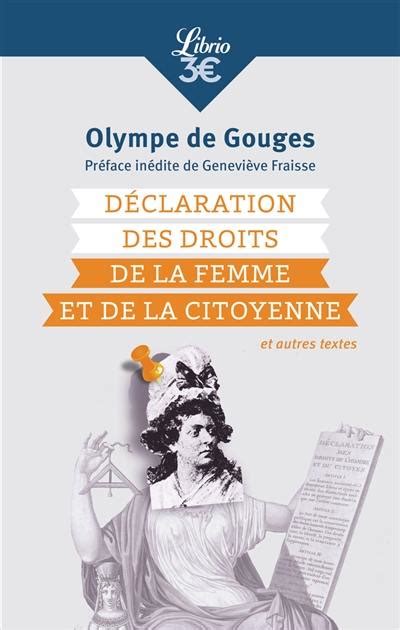 Livre D Claration Des Droits De La Femme Et De La Citoyenne Et