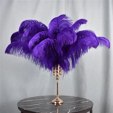 100 Pcs Purple Ostrich Feather For Crafts Wedding Decoration Etsy