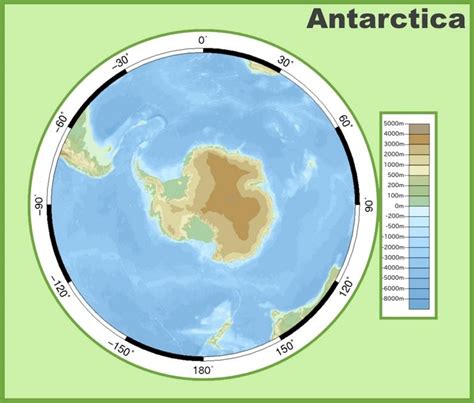 Physical map of Antarctica Physical Map, Geography Map, Civil Service ...