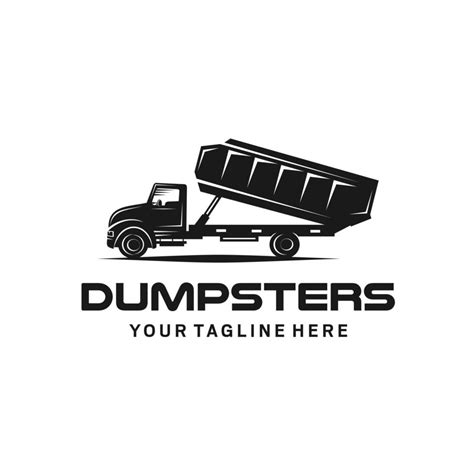 Dumpsters Design Logo Vector Illustration Dumpsters Emblem Design On