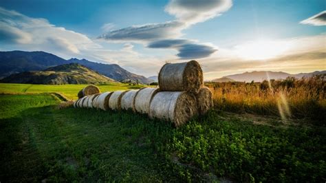 4K Trey Ratcliff New Zealand Nature Grass Sky Mountains