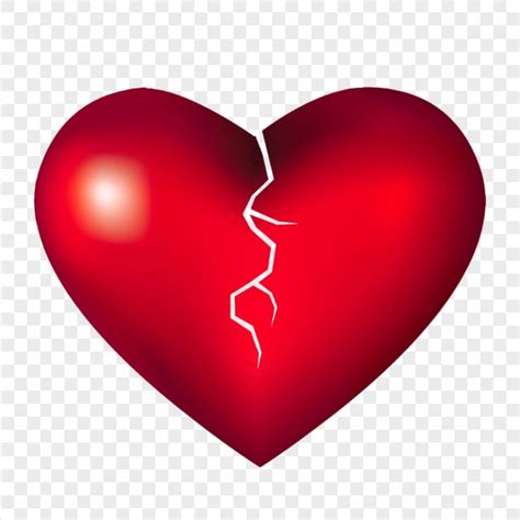 Love Suffering Broken Red Heart Transparent PNG Citypng