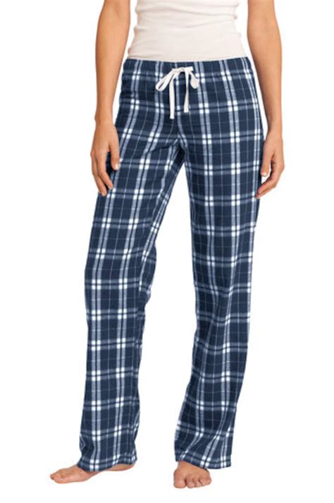 College Womens Plaid Flannel Pj Pant True Navy Etsy