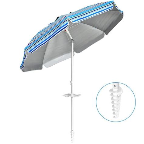 Gymax 7 2 Ft Beach Umbrella Outdoor Patio Garden With Carrying Bag