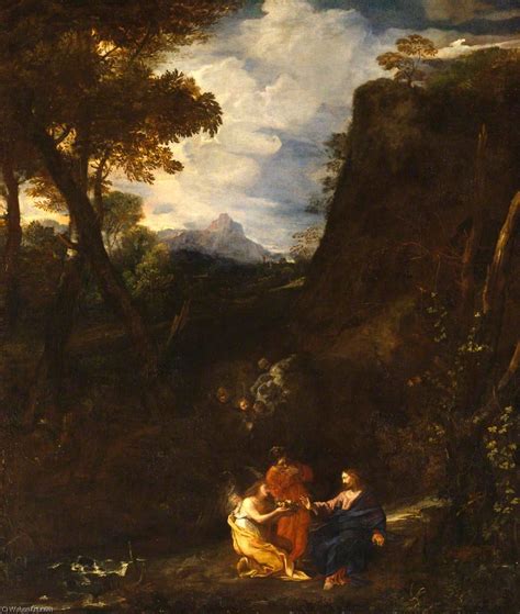 Artwork Replica Landscape With Christ And Two Angels By Pier Francesco