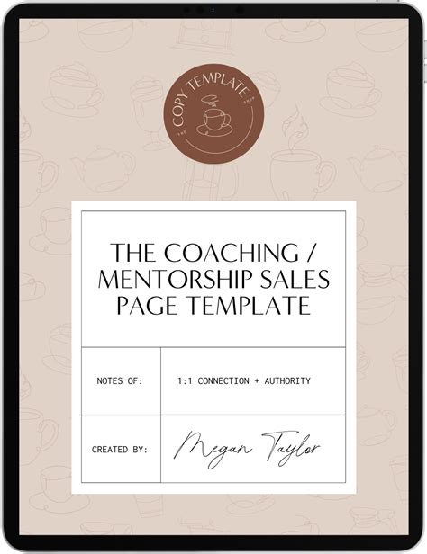 Write Your Coaching Sales Page Copy Template