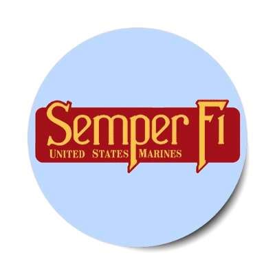 Semper Fi United States Marines Stickers, Magnet | Wacky Print