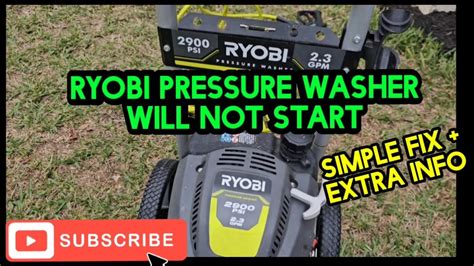 Ryobi Pressure Washer Engine Stopped Running Easy Fix And Preventing