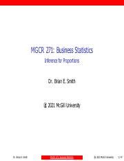 Lecture Ppt Bes W Pdf Mgcr Business Statistics Inference For