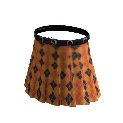 Halloween Argyle Skirt With Belt Roblox Item Rolimon S