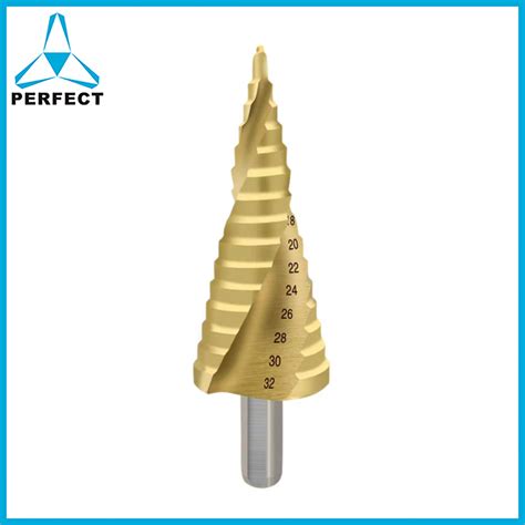 Metric Round Shank 3 Straight Flutes HSS Step Drill Bit For Tube Metal