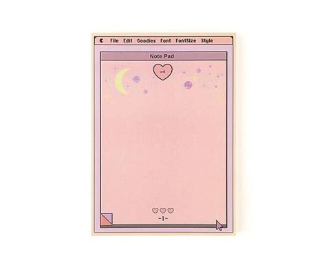 Pink Heart Notepad L Pink Notepads Memo Pad Stationery Etsy