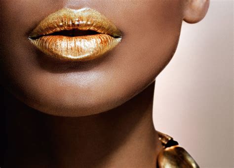 Gold Lips Gold Lipstick Gold Eyes Gold Lips