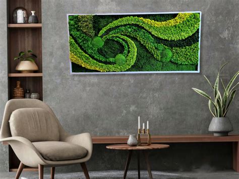 Moos Wandkunst Moos Wand Greenwall Moos Rahmen Etsy De