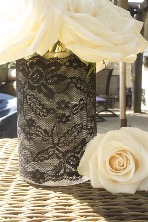 Diy Lace Covered Vases Rhiannon Bosse