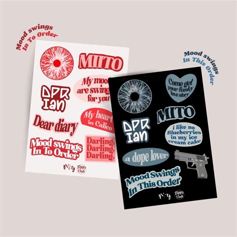 Mito And Miito Sticker Dpr Ian Dpr Ian Album Dpr Album Sticker