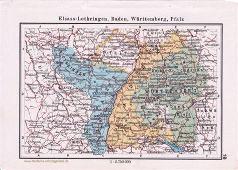 Pforzheim Im Gro Herzogtum Baden Deutschlandkarte W Rttemberg Karte