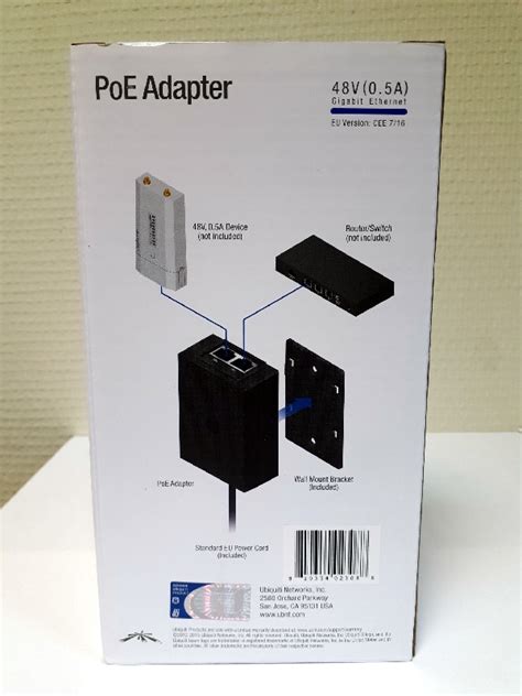آداپتور POE یوبیکیوتی 48 ولت 0.50 آمپر مدل Ubiquiti POE-48-24W-G ...