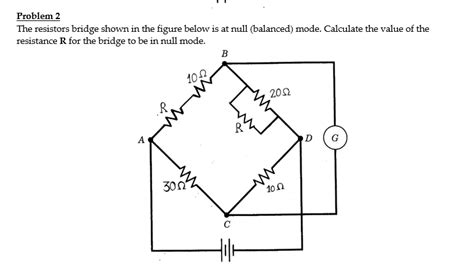 Solved The Resistors Bridge Shown In The Figure Below I