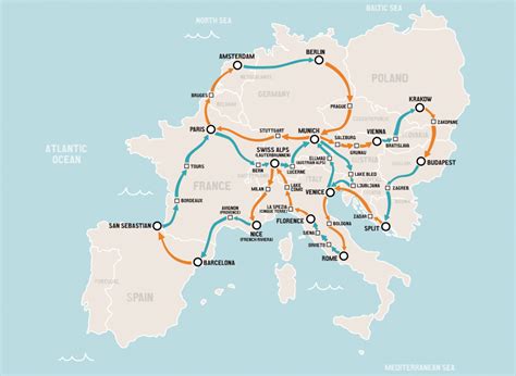 Plan Your Trip | Busabout Pertaining To Europe Travel Map Printable - Printable Maps