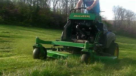 John Deere 667a Stander Commercial Lawn Mower Mowing Grass Hd Youtube