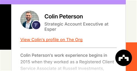 Colin Peterson Strategic Account Executive At Esper The Org